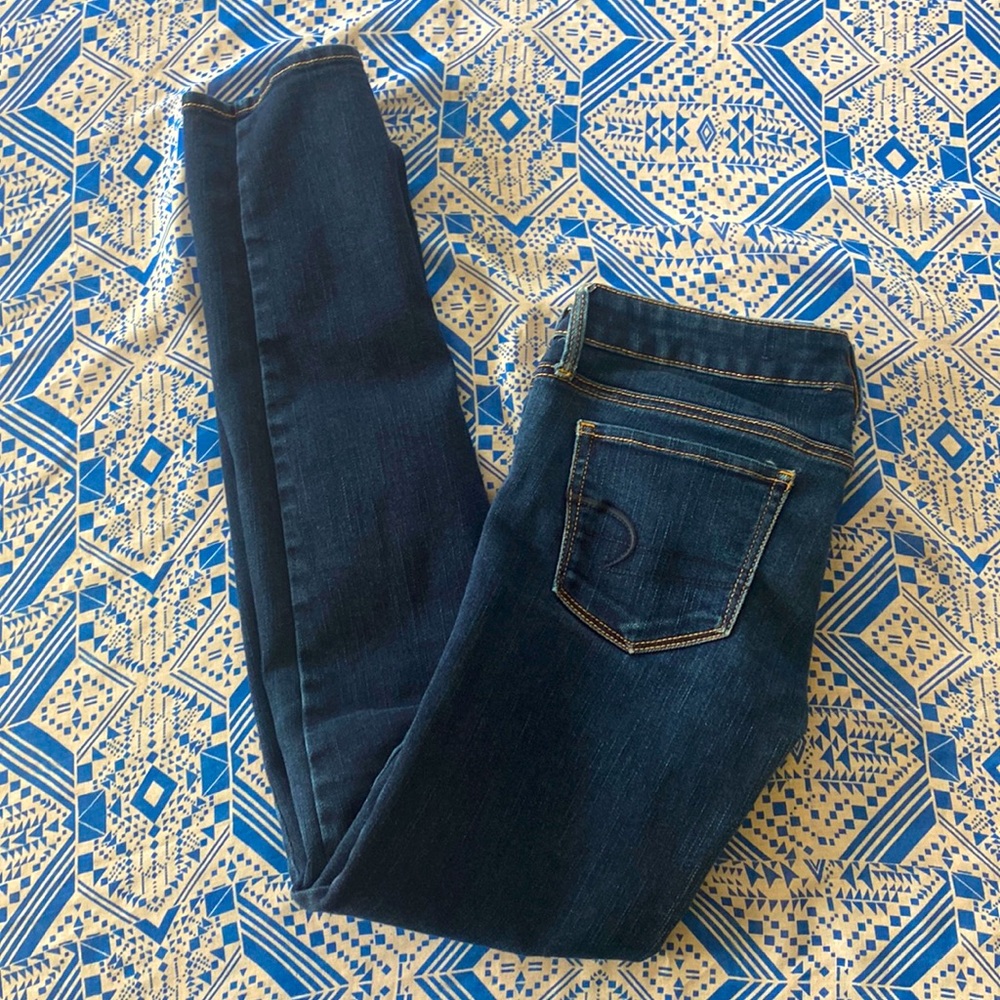 American Eagle Skinny Blue Jeans - Size 6 - 30 inch inseam